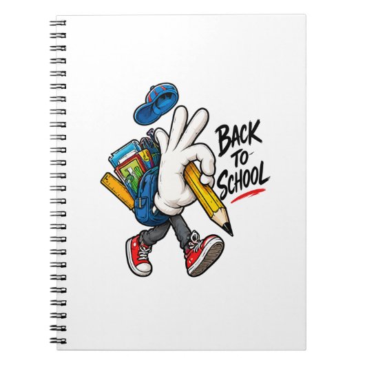 Carnet Conception de fournitures scolaires de personnage (Devant)