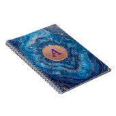 Carnet Conception de géode abstraite avec accents de rose (Côté Droit)