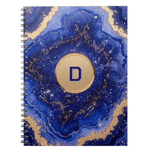 Carnet Conception de géode abstraite avec accents de rose (Devant)