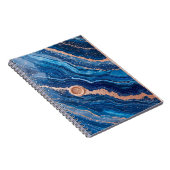 Carnet Conception de géode avec accents d'or rose (Côté Droit)