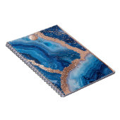 Carnet Conception de géode avec accents d'or rose (Côté Droit)