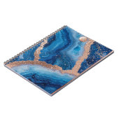 Carnet Conception de géode avec accents d'or rose (Côté gauche)