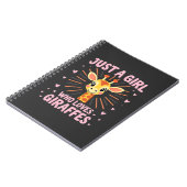 Carnet Conception de girafe drôle pour femmes filles safa (Côté gauche)