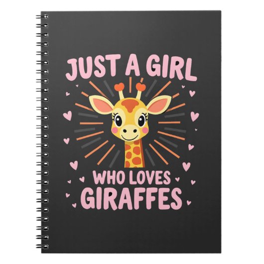 Carnet Conception de girafe drôle pour femmes filles safa (Devant)
