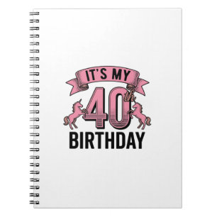Carnet Conception de gravure vintage de licorne pour 40e