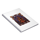 Carnet Conception de gravure vintage Halloween Maison han (Côté Droit)