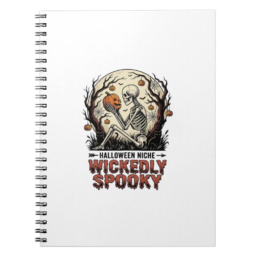 Carnet Conception de gravure vintage Halloween squelette  (Devant)