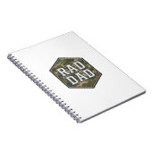 Carnet Conception de gravure vintage hexagonale camouflée (Côté Droit)