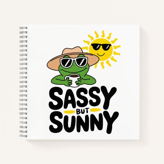 Carnet Conception de grenouille Sassy mais Sunny - Drôle (Devant)