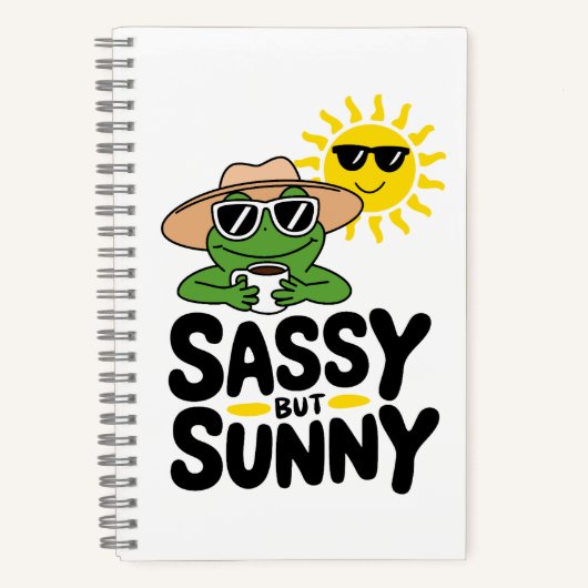 Carnet Conception de grenouille Sassy mais Sunny - Drôle  (Recto)