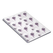 Carnet Conception de la nature de chardon pourpre (Côté Droit)