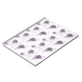 Carnet Conception de la nature de chardon pourpre (Côté gauche)