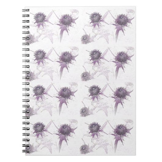 Carnet Conception de la nature de chardon pourpre (Devant)