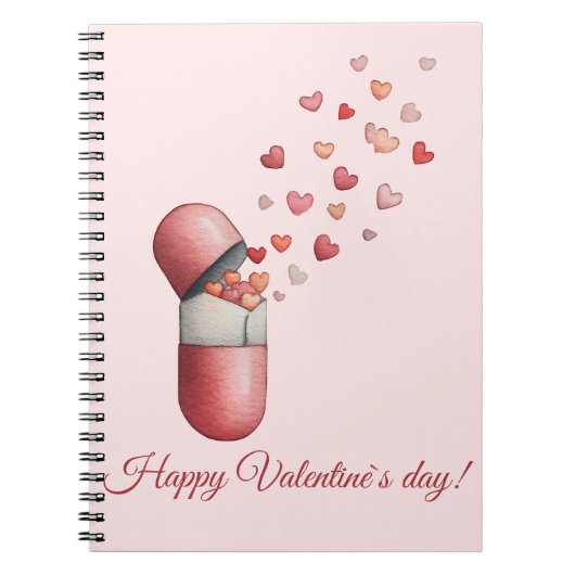 Carnet Conception de la Saint-Valentin Love Medicine (Devant)