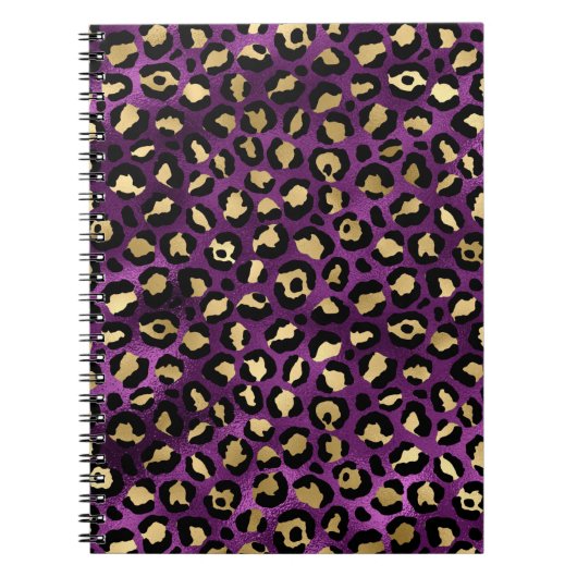 Carnet Conception de la série Leopard violet et or 1 (Devant)