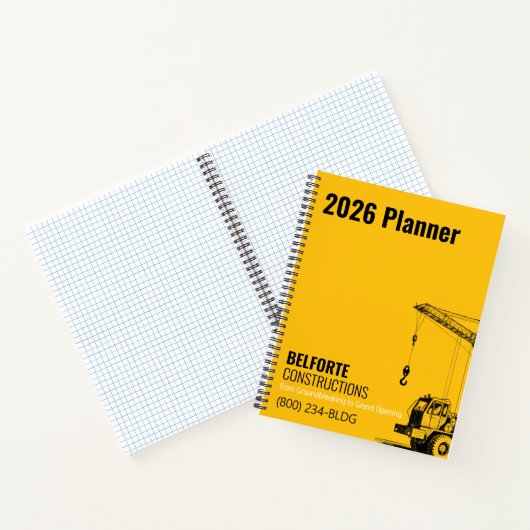 Carnet Conception de la société de construction, de la gr (Intérieur)