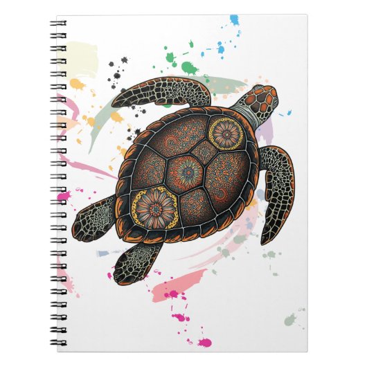 Carnet Conception de la tortue marine Mandala (Devant)