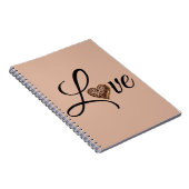Carnet Conception de l'amour du cœur léopard Glam (Côté Droit)