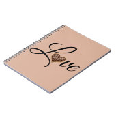 Carnet Conception de l'amour du cœur léopard Glam (Côté gauche)