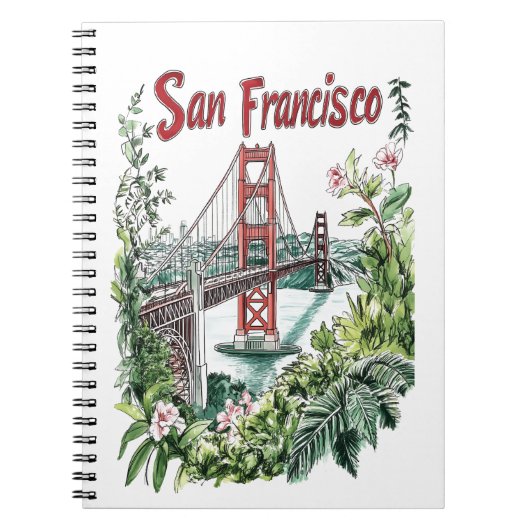Carnet Conception de l'aquarelle du pont du Golden Gate d (Devant)