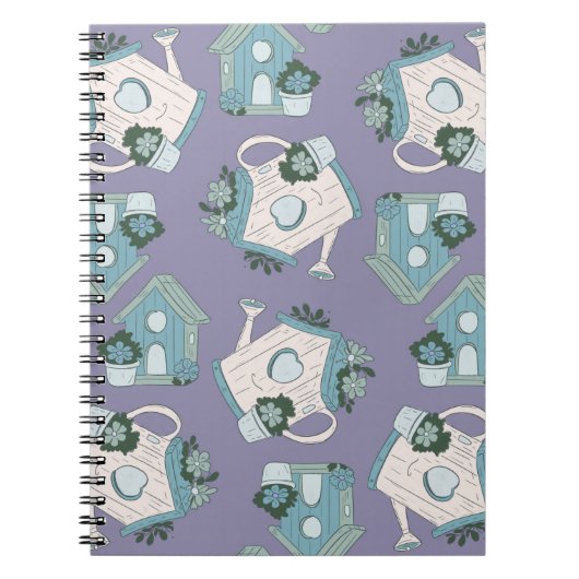 Carnet Conception de maison d'oiseau violet (Devant)