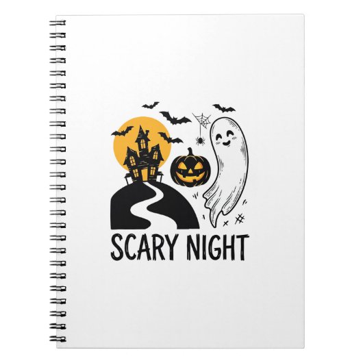 Carnet Conception de maison hantée Halloween de nuit effr (Devant)
