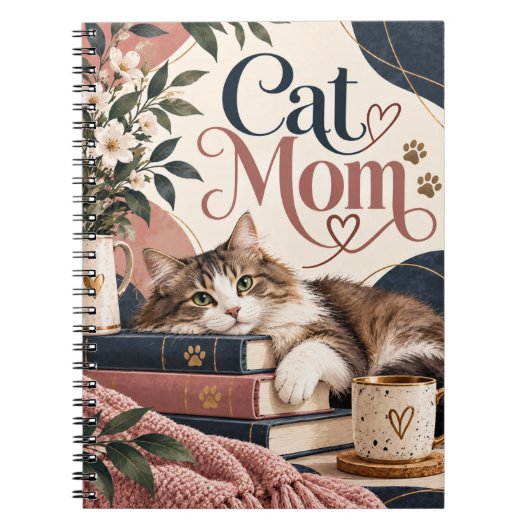 Carnet Conception de maman de chat amoureux de chat (Devant)