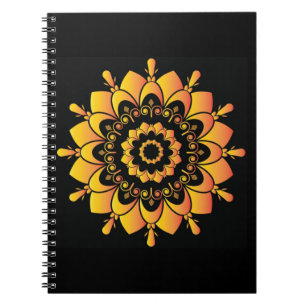 Carnet Conception de mandala unique doré