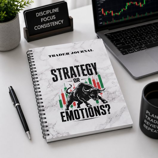Carnet Conception de marbre de mentalité de trading Strat