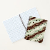 Carnet Conception de marbre Milkshake Menthe Chocolat (Intérieur)