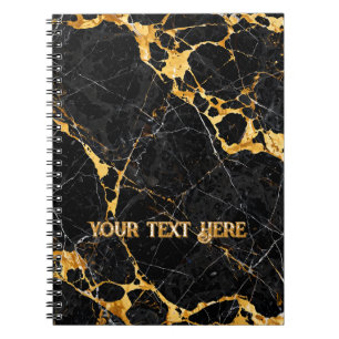 Carnet Conception de marbre noir or luxe Nero Portoro