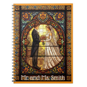 Carnet Conception de mariage dans un vitrail traditionnel