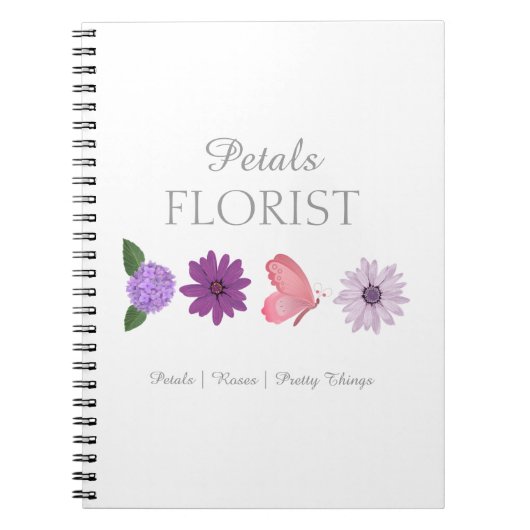 Carnet Conception de marque de fleuriste de boutique mode (Devant)