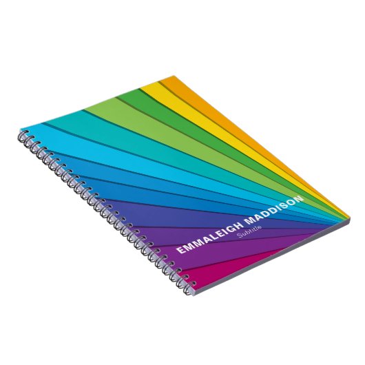 Carnet Conception de mode arc-en-ciel moderne | Multicolo (Côté Droit)