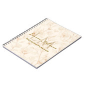 Carnet Conception de monogramme de fleurs sauvages neutre (Côté gauche)