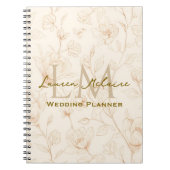 Carnet Conception de monogramme de fleurs sauvages neutre (Devant)