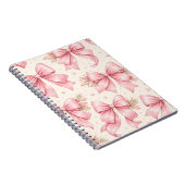 Carnet Conception de motif à ruban rose – Esthétique mign (Côté Droit)