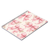 Carnet Conception de motif à ruban rose – Esthétique mign (Côté gauche)