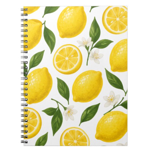 Carnet Conception de motif citron | Impression d'été frai (Devant)