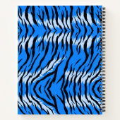 Carnet Conception de motif de peau d'animal Tigre Bleu  (Dos)