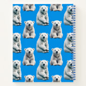 Carnet Conception de motif d'ours polaire bleu  (Dos)