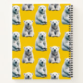 Carnet Conception de motif d'ours polaire jaune (Dos)