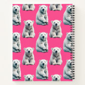 Carnet Conception de motif d'ours polaire rose (Dos)