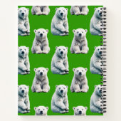 Carnet Conception de motif d'ours polaire vert (Dos)