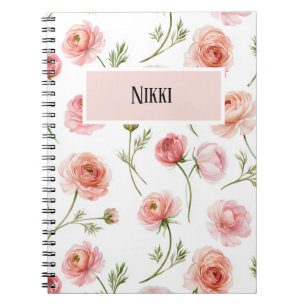 Carnet conception de motif floral renoncule