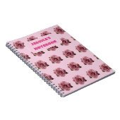 Carnet Conception de motif minimal éditable rose rose per (Côté Droit)