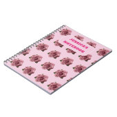 Carnet Conception de motif minimal éditable rose rose per (Côté gauche)