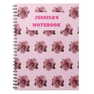 Carnet Conception de motif minimal éditable rose rose per