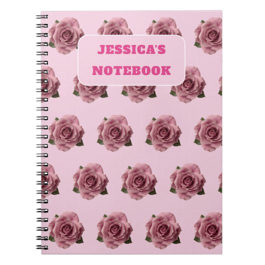Carnet Conception de motif minimal éditable rose rose per (Devant)