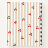 Carnet Conception de motif rayé cerise mignonne (Dos)